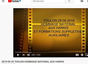 VIDEO 2019 09 25 TOULON HOMMAGE NATIONAL AUX HARKIS